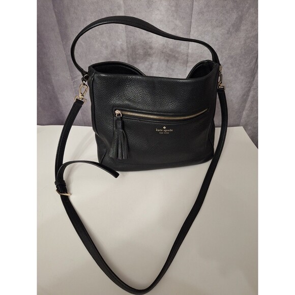 Kate Spade New York Chester Street Michaela Pebbled Shoulder Bag Black Luxury - Picture 6 of 16